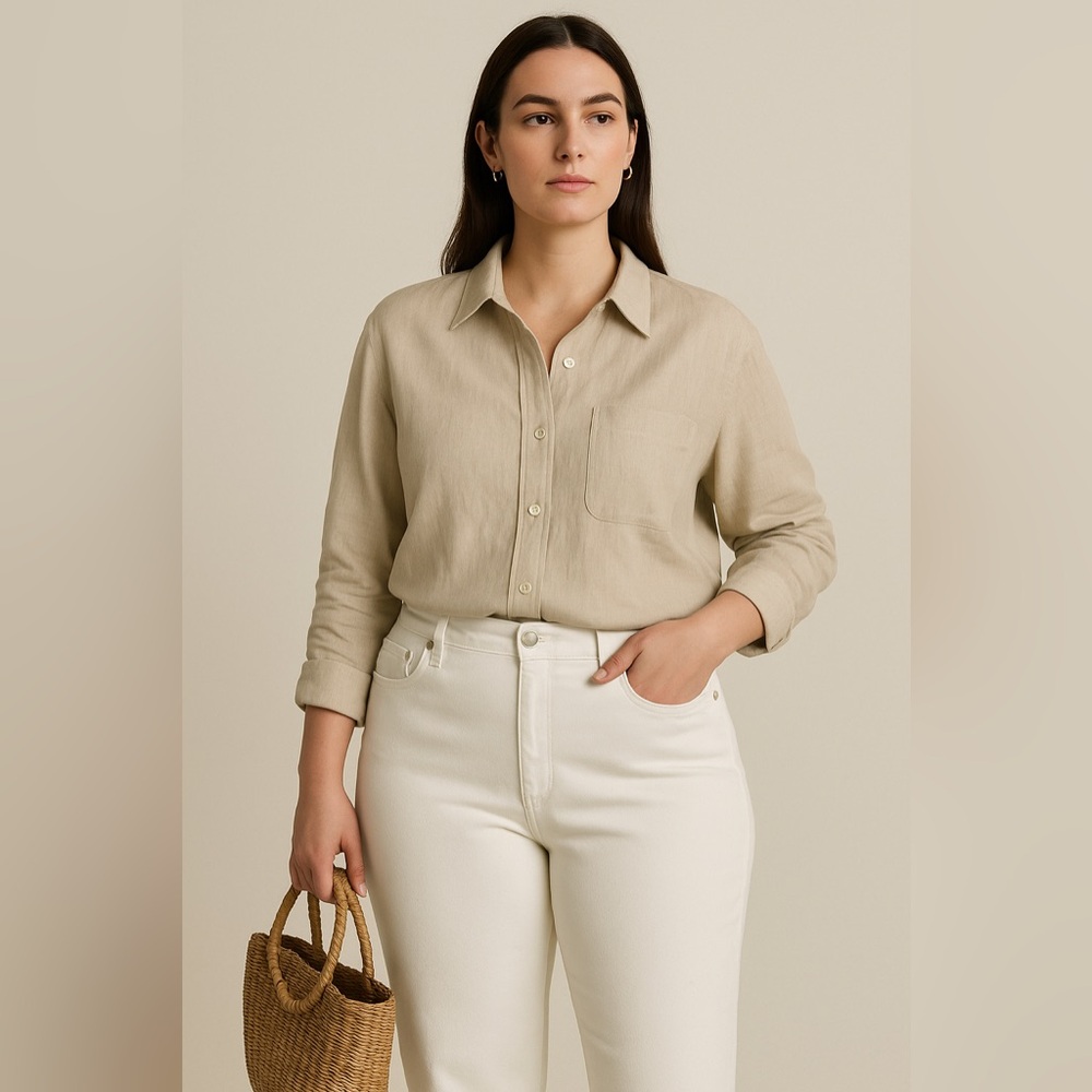 Madewell The Curvy Perfect Vintage Jean in White | Size 14W Minimalist Neutral